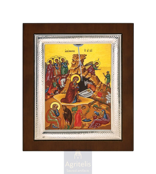Сребрна икона, Αγριτέλης црквени предмети, ieraskevi.com, РОЂЕЊЕ 26,5 x 21,5 cm