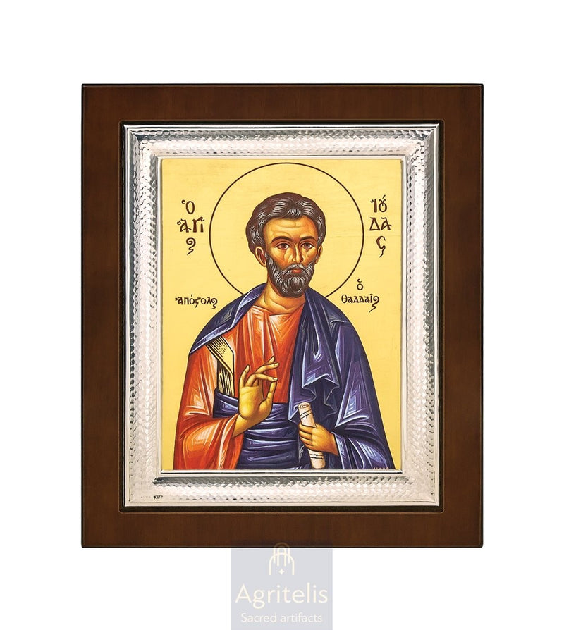 Сребрна икона, Αγριτέλης црквени предмети, ieraskevi.com, СВЕТИ ЈУДА ТАДЕЈ 26,5 x 21,5 cm