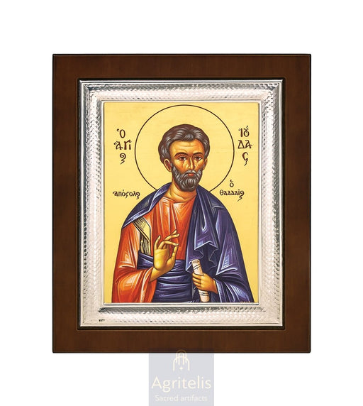 Sfântul Iuda Tadeu — Icoană din argint 925, 26,5 × 21,5 cm