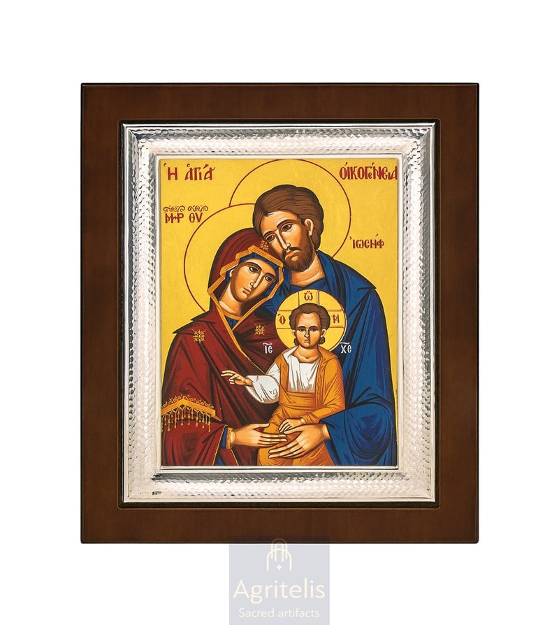 Icoană din argint, Agritelis Church Supplies, ieraskevi.com, Sfânta Familie — 26,5 x 21,5 cm