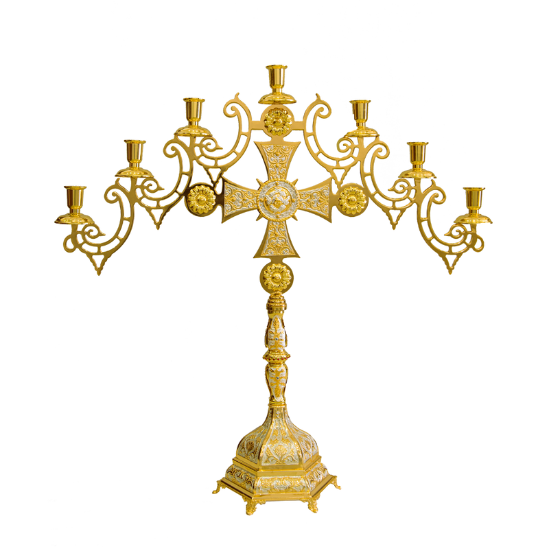 Εκκλησιαστική Λυχνία Δίχρωμο — 85 × 23 × 81 cm
