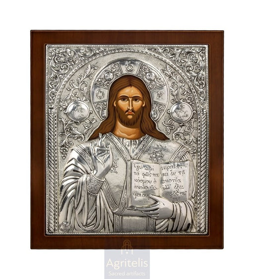 Сребрна икона, Αγριτέλης црквени предмети, ieraskevi.com, ХРИСТОС ПАНТОКРАТОР
