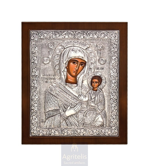 Icoană din argint, Agritelis Church Supplies, ieraskevi.com, Maica Domnului Prousiotissa