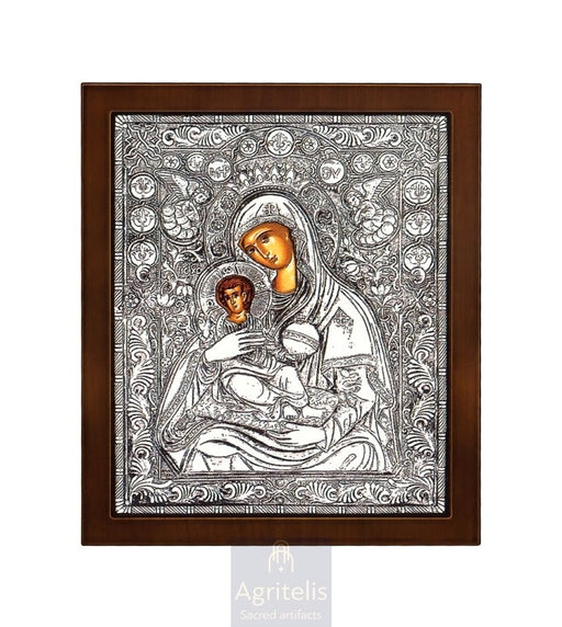 Icoană din argint, Agritelis Church Supplies, ieraskevi.com, Maica Domnului Dulceața Îngerilor