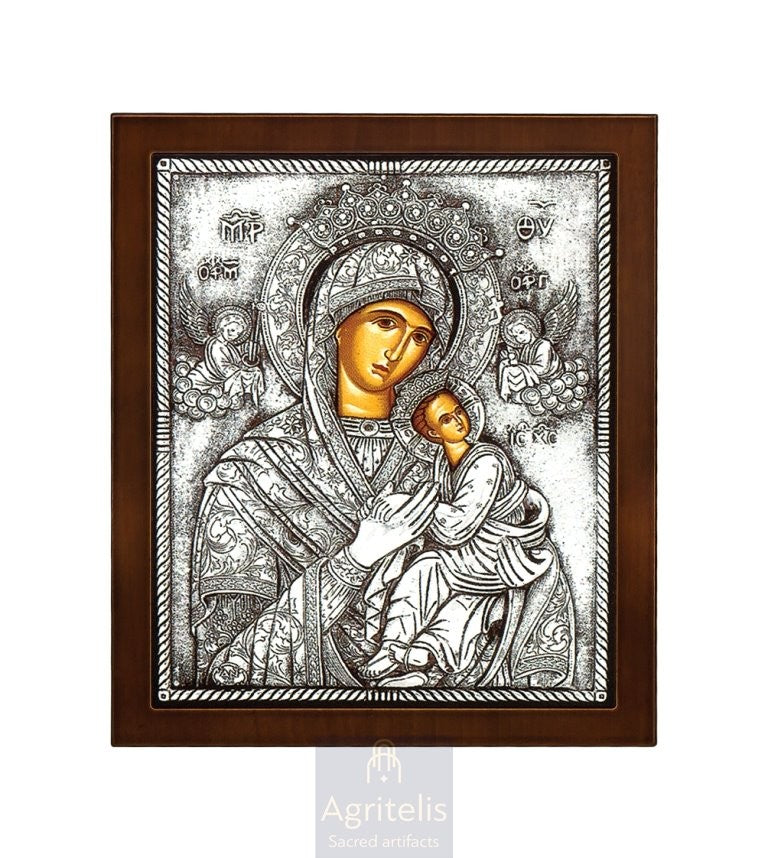 Срібна ікона, Αγριτέλης Церковне, ieraskevi.com, ПРЕСВЯТА БОГОРОДИЦЯ НЕПОРОЧНА ВІЗАНТІЙСЬКА