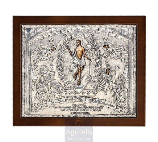 Icoană din argint, Agritelis Church Supplies, ieraskevi.com, Învierea