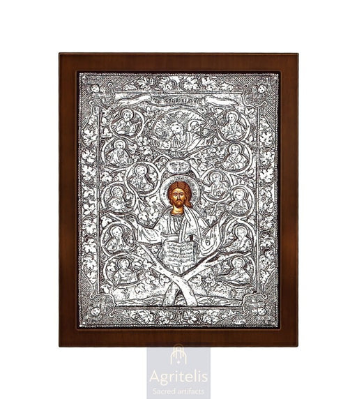 Icoană din argint, Agritelis Church Supplies, ieraskevi.com, Hristos Vița cea Adevărată