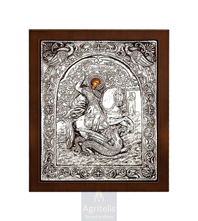 Сребърна икона, Αγριτέλης Църковни, ieraskevi.com, СВЕТИ ГЕОРГИ