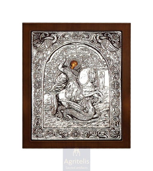 Icoană din argint, Agritelis Church Supplies, ieraskevi.com, Sfântul Gheorghe