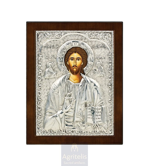 Icoană din argint, Agritelis Church Supplies, ieraskevi.com, Hristos — 24 x 19cm