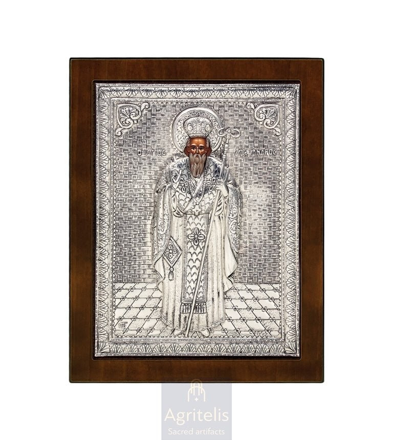 Icoană din argint, Agritelis Church Supplies, ieraskevi.com, Sfântul Alexandru — 24 x 19 cm