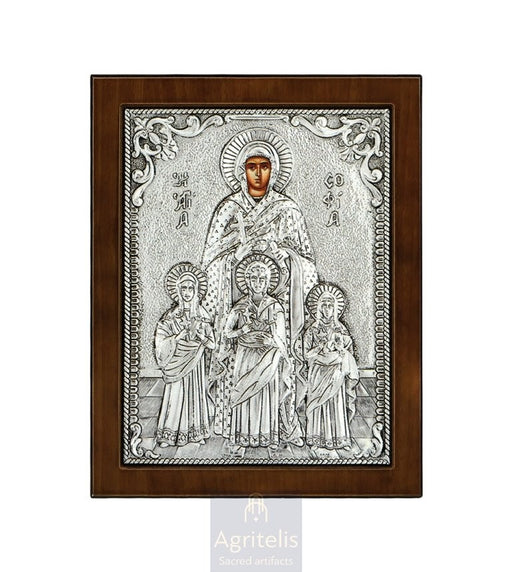 Срібна ікона, Αγριτέλης Церковне, ieraskevi.com, СВЯТА СОФІЯ 24 x 19cm