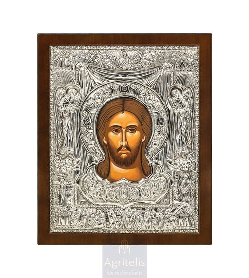 Срібна ікона, Αγριτέλης Церковне, ieraskevi.com, ХУСТКА ХРИСТА 31 x 25 cm