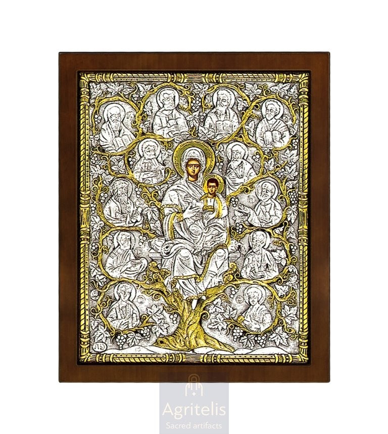 Срібна ікона, Αγριτέλης Церковне, ieraskevi.com, ПАНАГІЯ ЛОЗА 31 x 25 cm