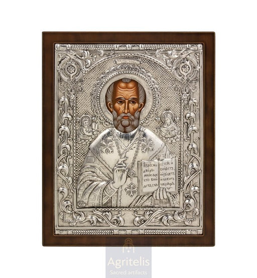 Срібна ікона, Αγριτέλης Церковне, ieraskevi.com, СВЯТИЙ МИКОЛАЙ 31 x 25 cm