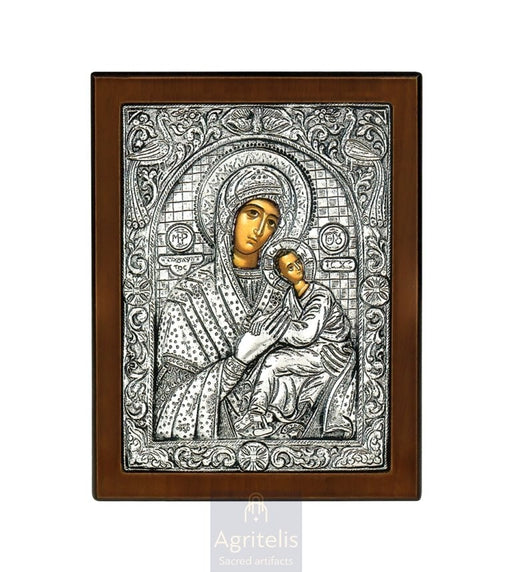 Срібна ікона, Αγριτέλης Церковне, ieraskevi.com, ПАНАГІЯ АМОЛІНДОС 18 x 14 cm
