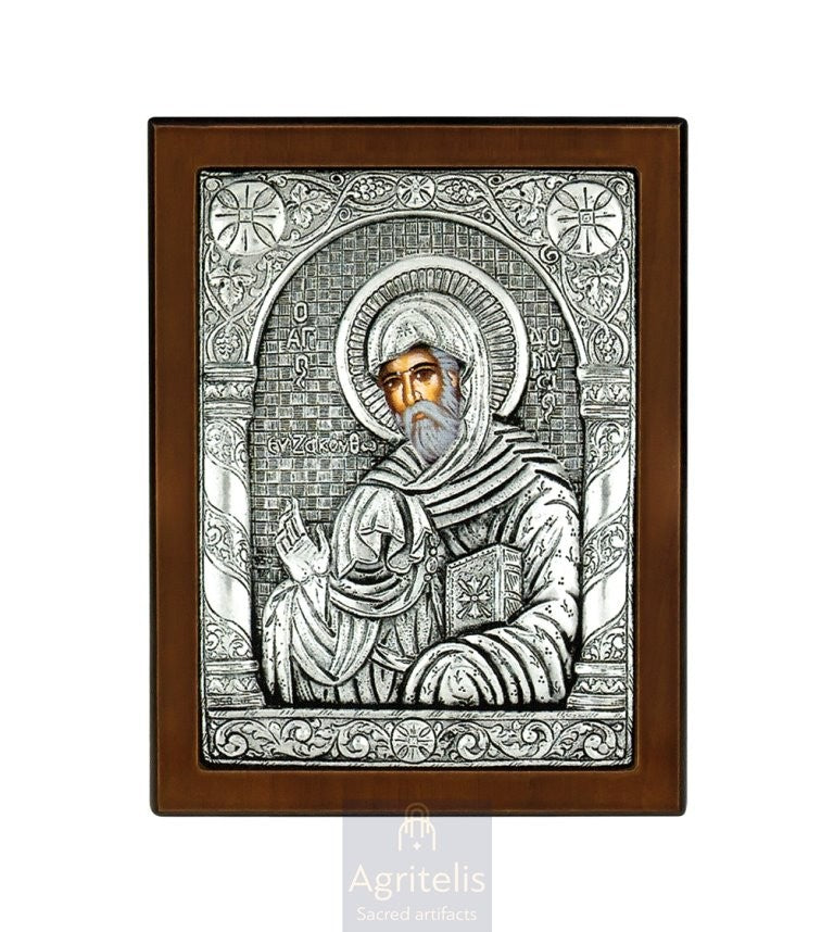 Срібна ікона, Αγριτέλης Церковне, ieraskevi.com, СВЯТИЙ ДІОНІСІЙ 18 x 14 cm
