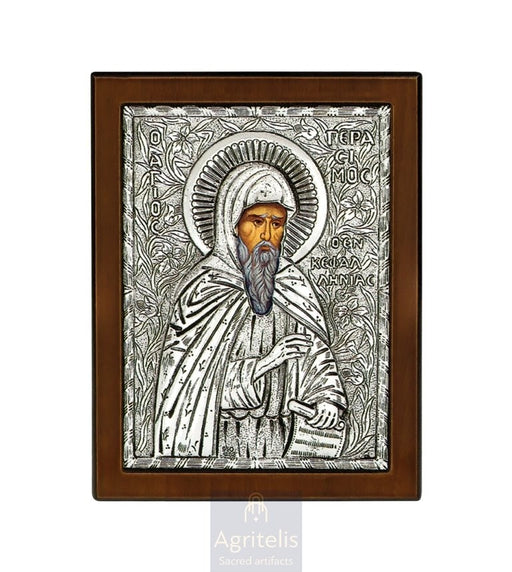 Срібна ікона, Αγριτέλης Церковне, ieraskevi.com, СВЯТИЙ ГЕРАСИМ 18 x 14 cm