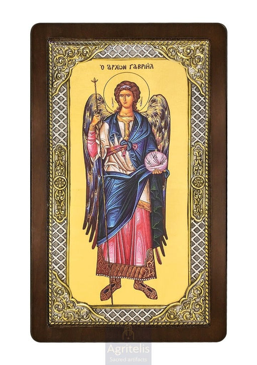 Срібна ікона, Αγριτέλης Церковне, ieraskevi.com, АРХАНГЕЛ ГАВРИЇЛ 28,5 x 16,5 cm