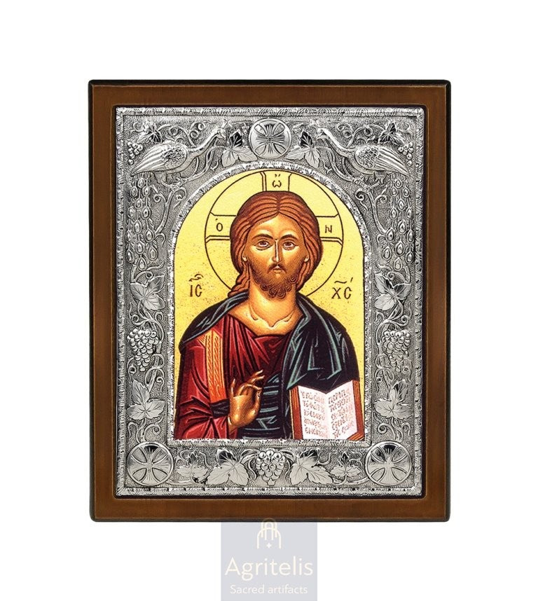 Сребърна икона, Αγριτέλης Църковни, ieraskevi.com, ХРИСТОС 29 x 23 cm