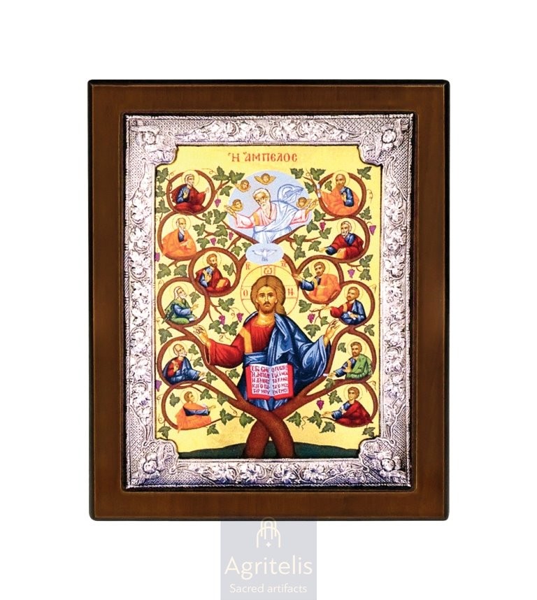 Срібна ікона, Αγριτέλης Церковне, ieraskevi.com, ВИНОГРАДНА ЛОЗА 28 x 22 cm