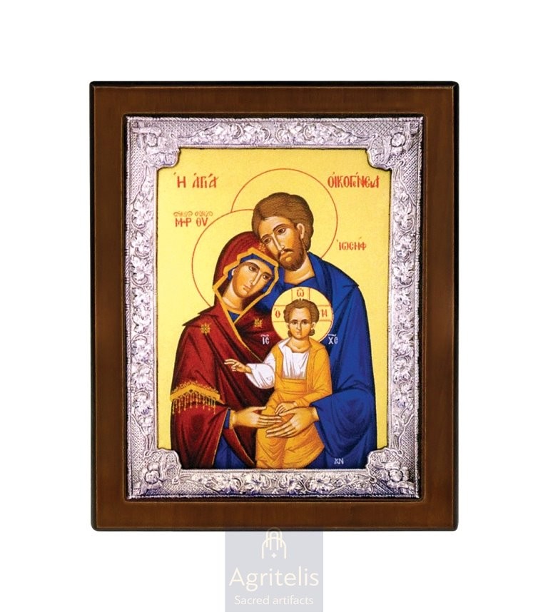 Сребрна икона, Αγριτέλης црквени предмети, ieraskevi.com, Света породица 28 x 22 cm