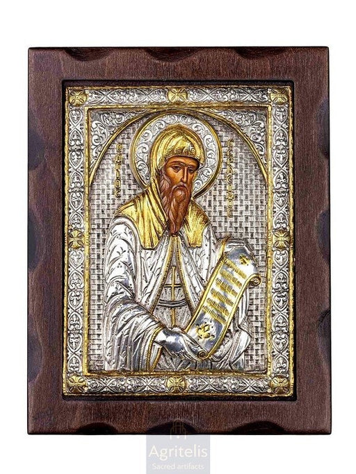 Արծաթից սրբապատկեր, Αγριτέλης Եկեղեցական, ieraskevi.com, Սուրբ Գերասիմոս 25 x 19,5 cm