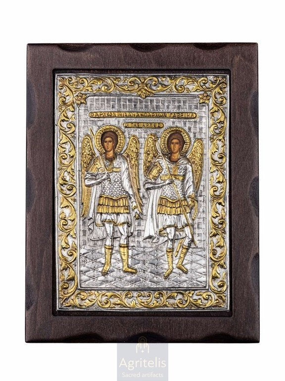 Срібна ікона, Αγριτέλης Церковне, ieraskevi.com, Архангели 25 x 19,5 cm