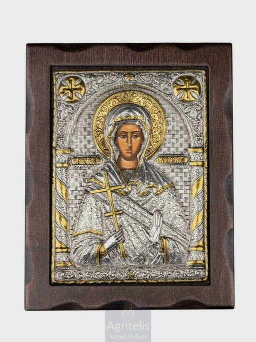 Արծաթից սրբապատկեր, Αγριτέλης Եկեղեցական, ieraskevi.com, ՍՈՒՐԲ ՄԱՐԻՆԱ 25 x 19,5 cm