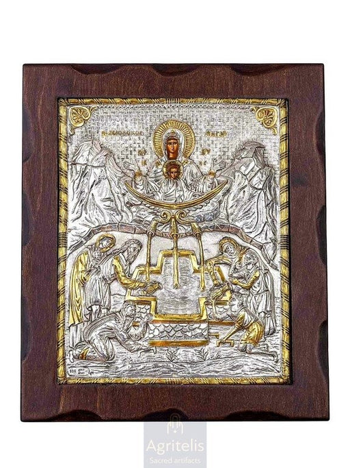 Ασημένια Εικόνα, Αγριτέλης Εκκλησιαστικά, ieraskevi.com, Η ΖΩΟΔΟΧΟΣ ΠΗΓΗ 31,5 x 27cm