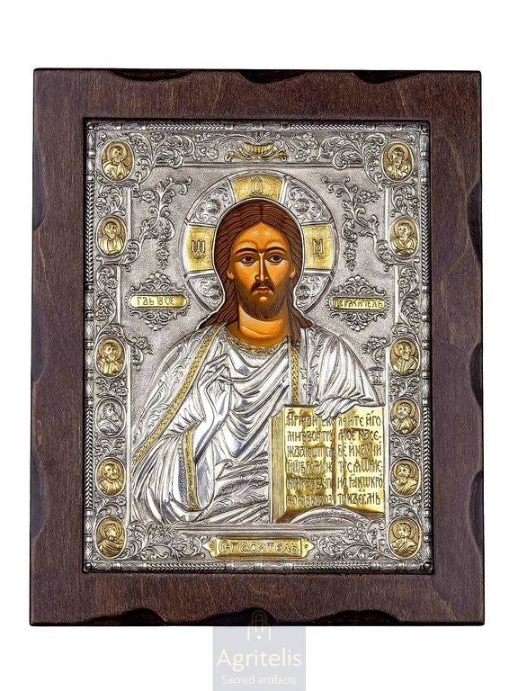 Срібна ікона, Αγριτέλης Церковне, ieraskevi.com, ХРИСТОС РОСІЙСЬКИЙ 	 34 x 28 cm