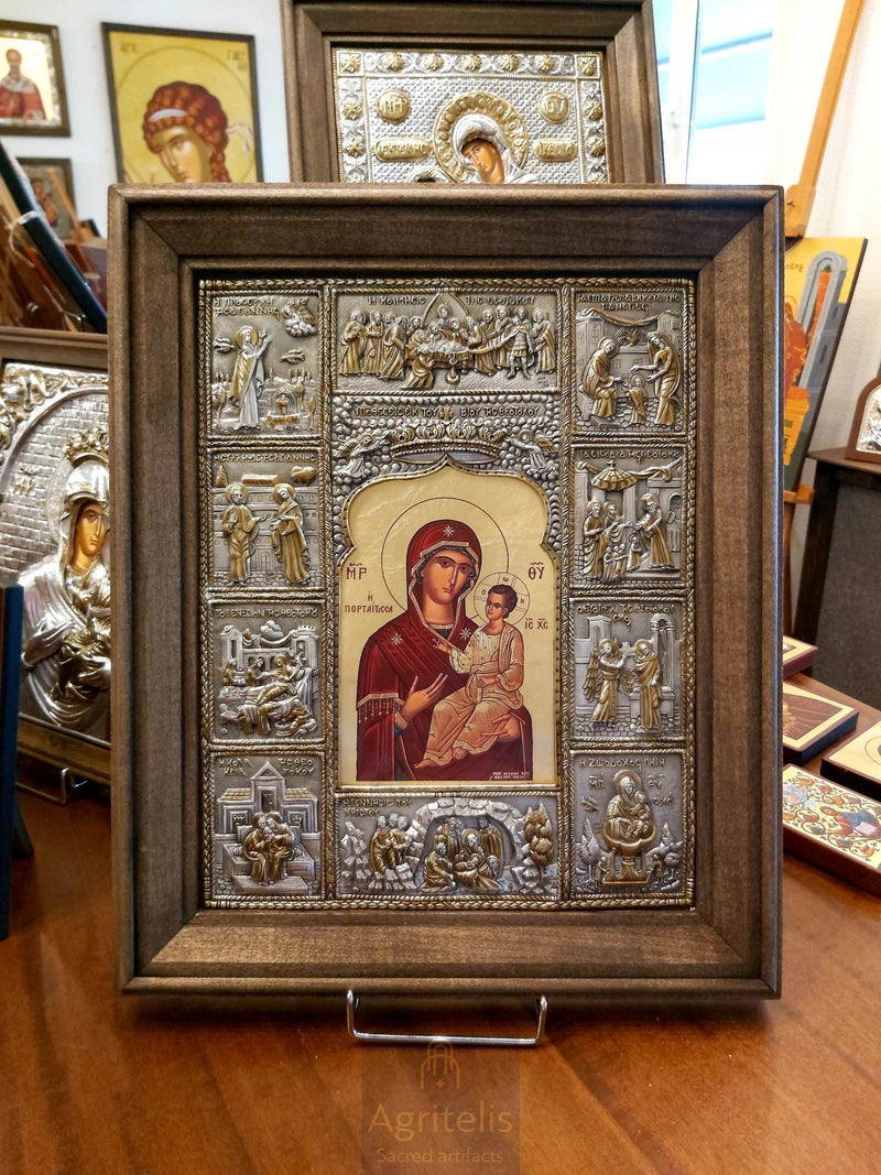 Արծաթից սրբապատկեր, Αγριτέλης եկեղեցական, ieraskevi.com, Սուրբ ԿՈՒՅՍ ՊՈՐՏԱԻՏԻՍՍԱՅԻ ԿՅԱՆՔԸ 48 x 40 cm