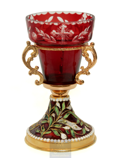 Enamelled Tabletop Vigil Lamp