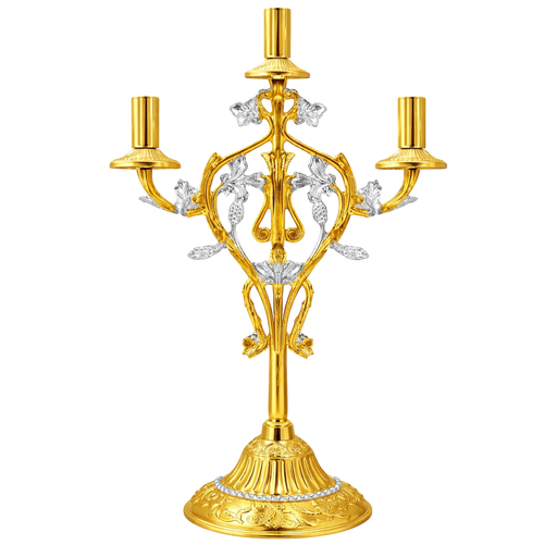 Two-Tone Three-Light Vigil Lamp Stand — 23 × 23 × 35 cm