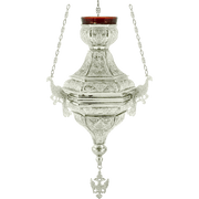Կանթեղ №8 արծաթագույն — 25×25×43 cm