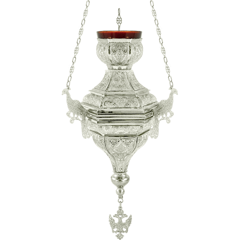 Կանթեղ №8 արծաթագույն — 23×23×41 cm