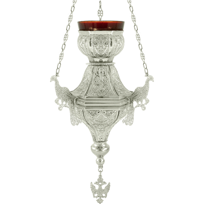 Կանթեղ №8 արծաթագույն — 19×19×33 cm