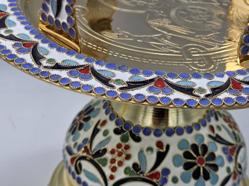 24K Gold-Plated Chalice Set with Enamel