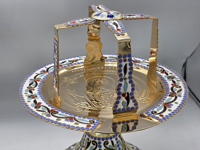 24K Gold-Plated Chalice Set with Enamel