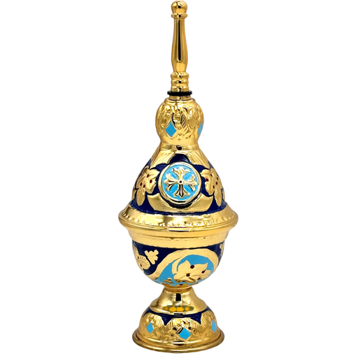 Holy Water Sprinkler – Gold-Tone with Enamel