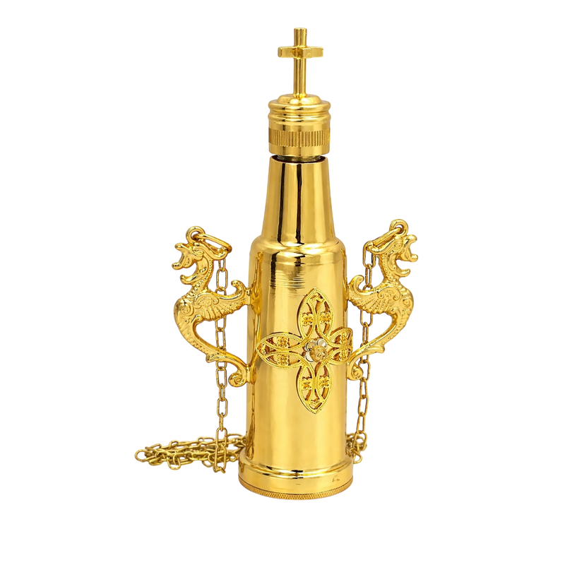 Holy Chrism Container – Gold-Tone