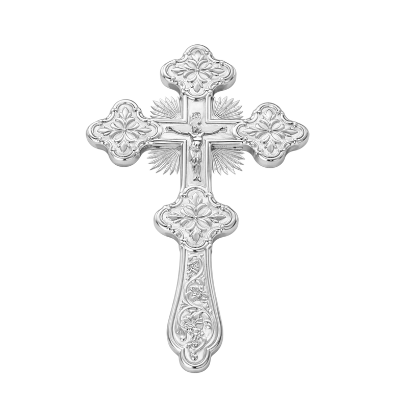 Серебристый крест для благословения
